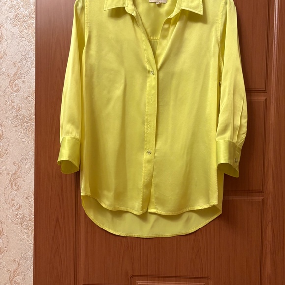 L'Agence Neon Citrus Tyler Silk Blouse Size M - Picture 4 of 5